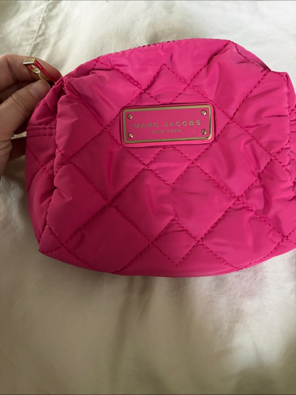 Marc Jacobs Quilted Cosmetic Pouch - Bright Pink
